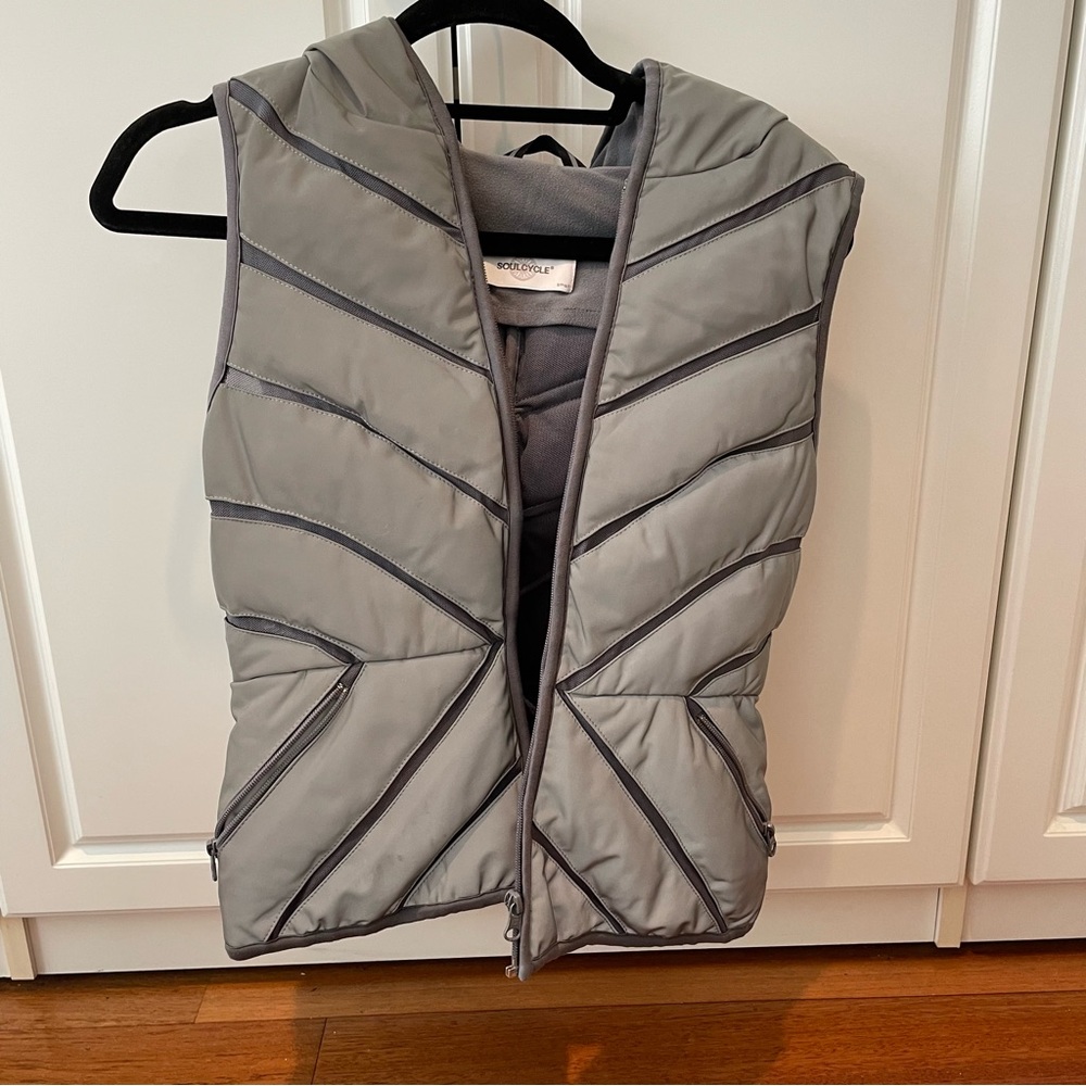 SoulCycle Aspen vest with hood